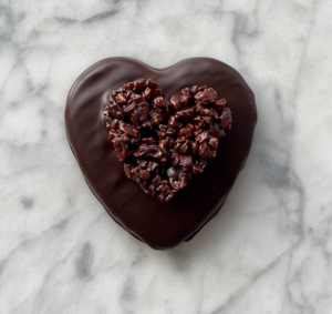 Heart shaped dark chocolate for Valentine's Day